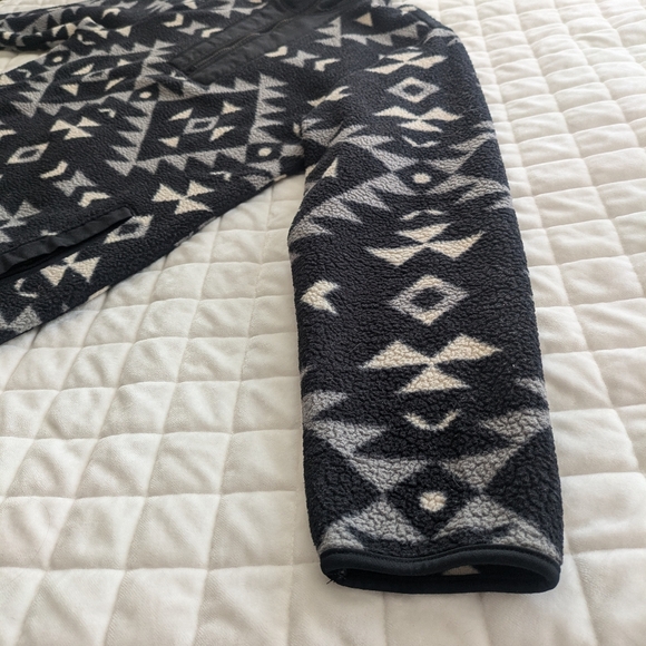 Old Navy Fleece Men's Large Cozy Sherpa Half Zip Mock-Neck Sweatshirt Aztec - Picture 4 of 16